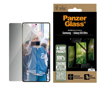 Szkło i folia ochronna PanzerGlass Eco Matrix UltraWide Fit do Samsung Galaxy S25 Ultra privacy